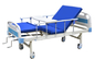 Movable Two Crank Hospital Patient Bed With Overbed Table And High Foam Mattress supplier