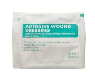 Non Sterile Gauze Adhesive Wound Dressings Non Woven 6x7