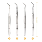 16cm Curved Tweezers Dental Stainless Steel High Pressure Disinfection