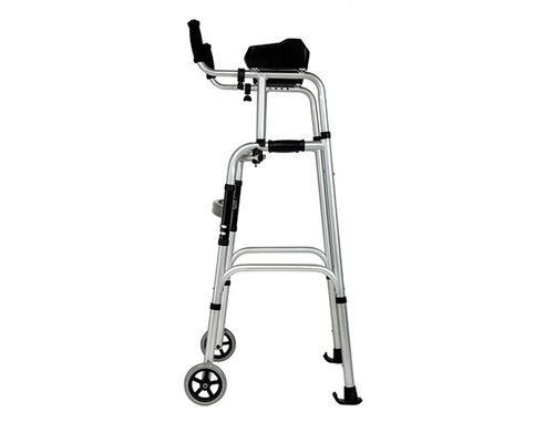 Durable Mat Mobility Walker Rollator Aluminum Folding Light Weight Adjustable