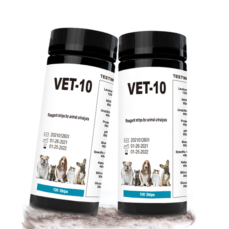 Urinalysis Wellness Test Kit Veterinarian , Leukocytes Vet 10 Urine Test Strips